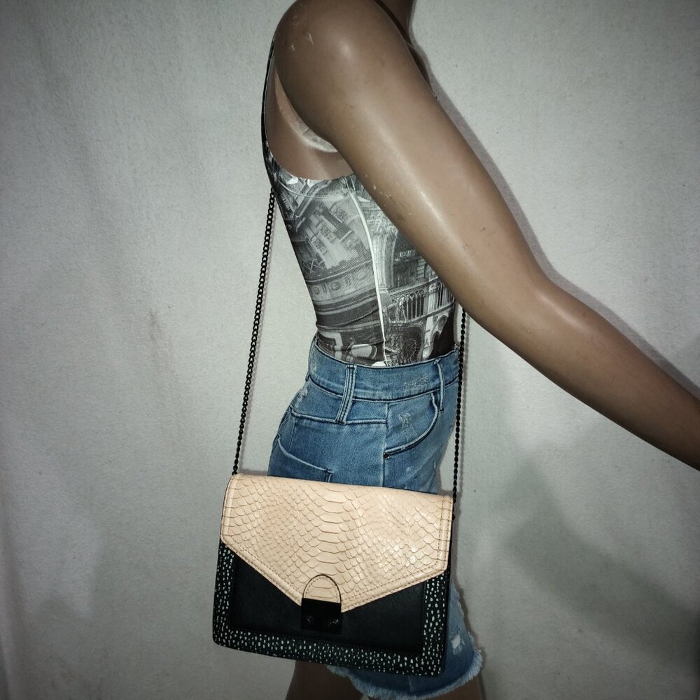 Loeffler Randall Python Emboss Crossbody Leather … - image 2